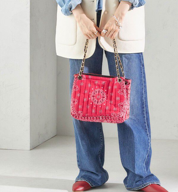 SHIPS for women「MALUS: バンダナ キルティング ショルダー バッグ」|ショルダー・メッセンジャー|レッド