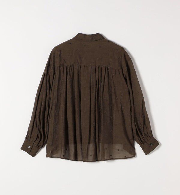 SHIPS any「SHIPS any:〈手洗い可能〉シアー ドット レギュラーカラー ギャザー シャツ」|シャツ・ブラウス|