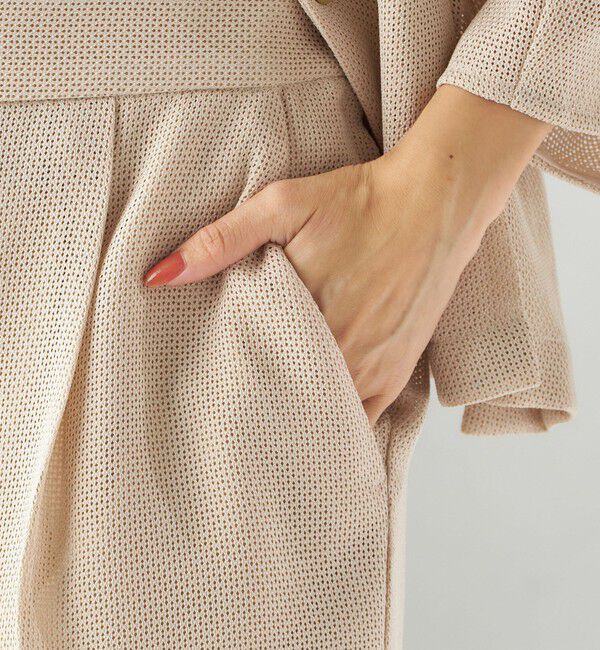 SHIPS for women「troisiemeCHACO:〈洗濯機可能〉メッシュ ワイド パンツ（セレモニー対応可）」|その他|