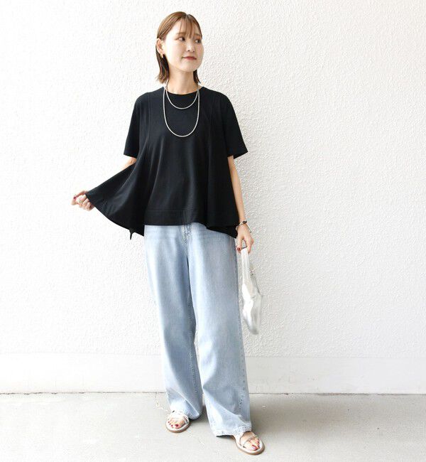 SHIPS for women「ヘムフレア ショート スリーブ プルオーバー」|Tシャツ・カットソー|