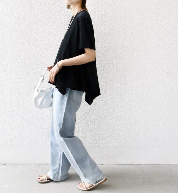 SHIPS for women「ヘムフレア ショート スリーブ プルオーバー」|Tシャツ・カットソー|