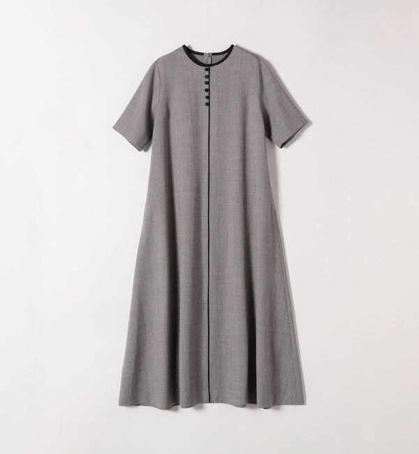 SHIPS any「SHIPS any:〈洗濯機可能〉ウーステッド パイピング ボタン フレア ワンピース」|ワンピース|