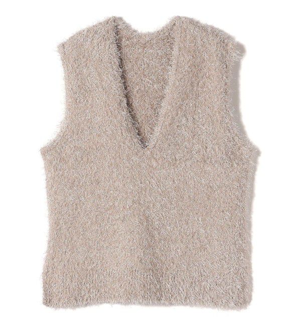 SHIPS Colors 「SHIPS Colors:〈手洗い可能〉フェイク フェザー Vネック ベスト◇」|ベスト・ジレ|