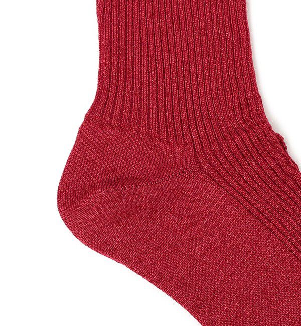 SHIPS for women「Piedi Nudi:グリッター リブ ミディ ソックス」|ソックス|