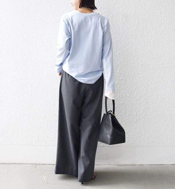 SHIPS for women「レイヤード ライク ヘンリーネック プルオーバー」|Tシャツ・カットソー|