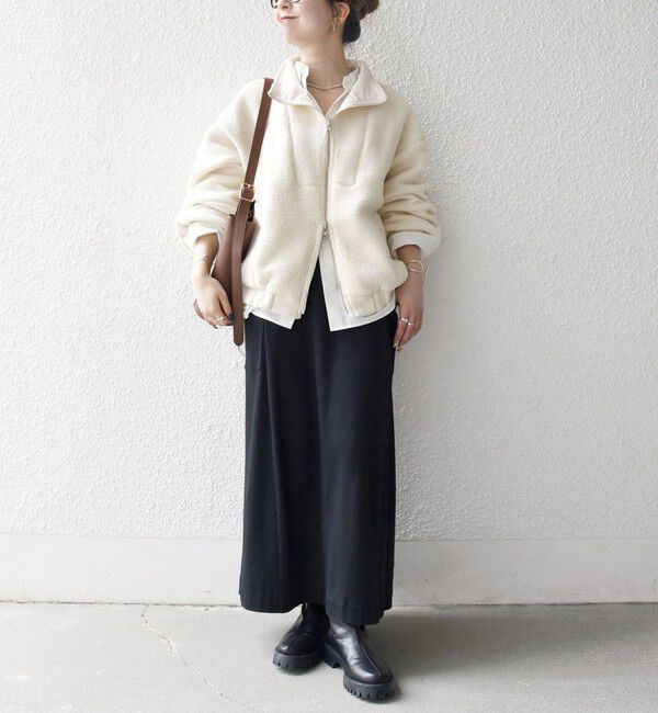 SHIPS any「SHIPS any: ナイロン &times; ボア リバーシブル スタンドカラー ショート ブルゾン」|ブルゾン・スタジャン|