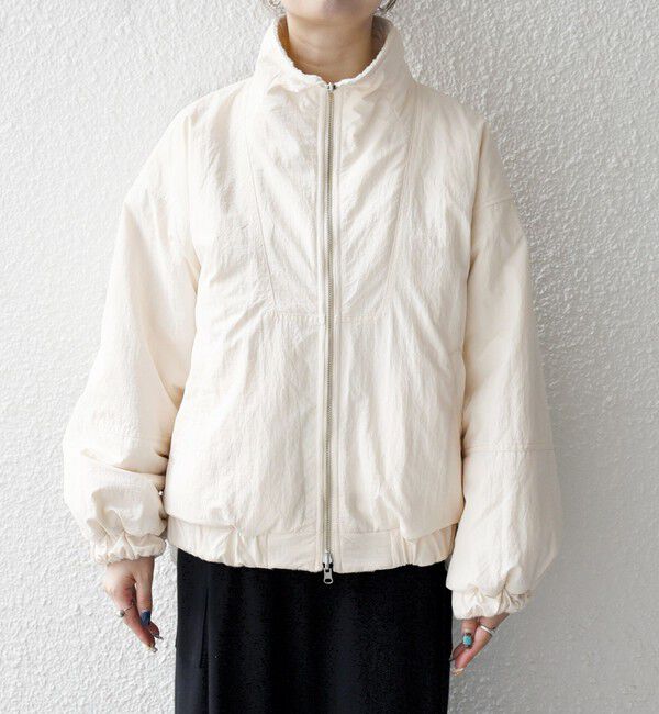 SHIPS any「SHIPS any: ナイロン &times; ボア リバーシブル スタンドカラー ショート ブルゾン」|ブルゾン・スタジャン|