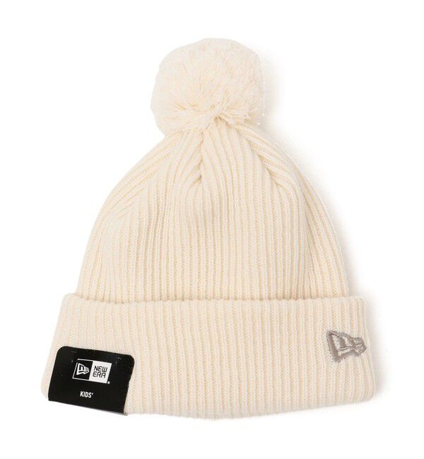 SHIPS any「NEW ERA: ポンポン ワンポイント 刺繍 リブ ニットキャップ <KIDS>」|ニット帽|ナチュラル