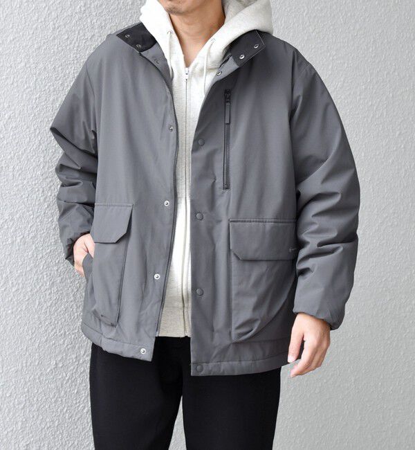 SHIPS any「SHIPS any:〈撥水/防風等〉多機能 中綿 2トーン スタンド ブルゾン 25AW◇」|ダウン|