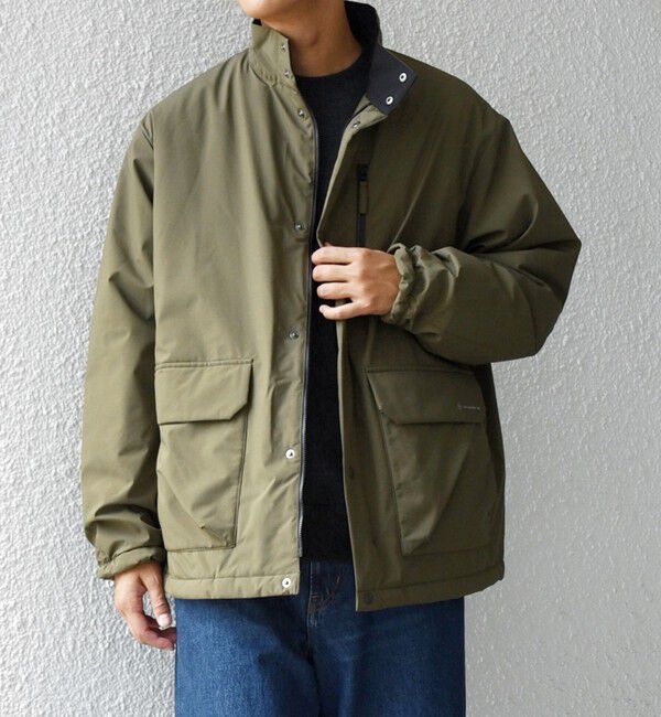 SHIPS any「SHIPS any:〈撥水/防風等〉多機能 中綿 2トーン スタンド ブルゾン 25AW◇」|ダウン|