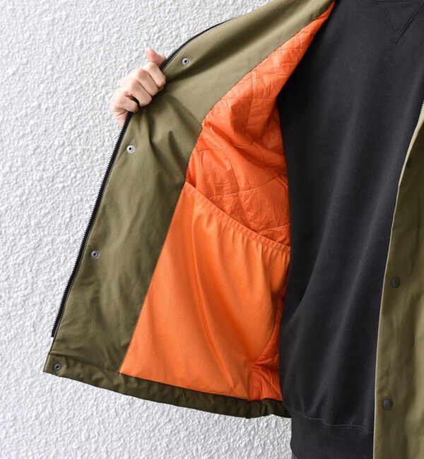 SHIPS any「SHIPS any:〈撥水/防風等〉多機能 中綿 2トーン スタンド ブルゾン 25AW◇」|ダウン|