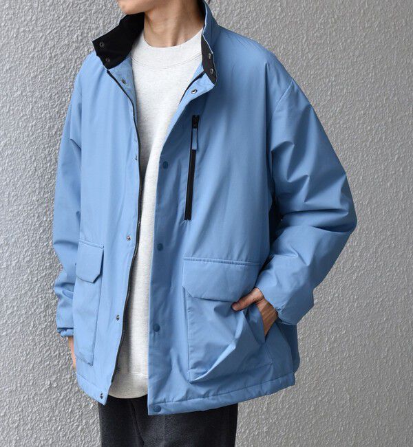 SHIPS any「SHIPS any:〈撥水/防風等〉多機能 中綿 2トーン スタンド ブルゾン 25AW◇」|ダウン|