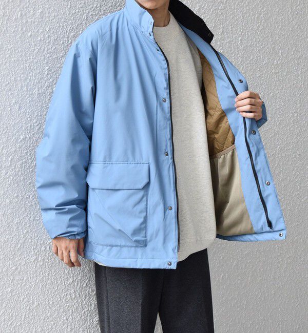 SHIPS any「SHIPS any:〈撥水/防風等〉多機能 中綿 2トーン スタンド ブルゾン 25AW◇」|ダウン|