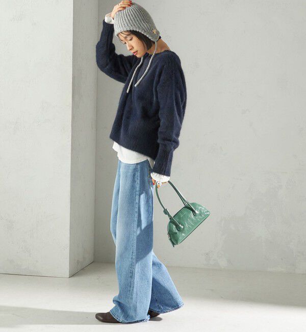 SHIPS for women「perah: ブローチ 付 イヤー フラップ ラメ ニット キャップ」|ニット帽|