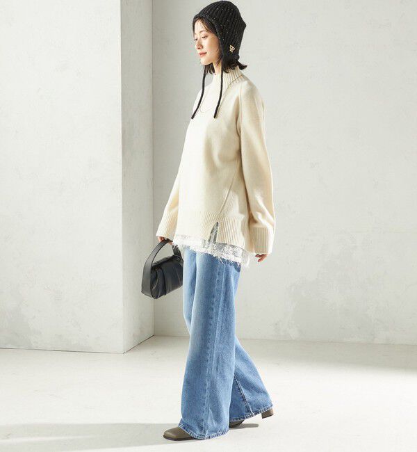 SHIPS for women「perah: ブローチ 付 イヤー フラップ ラメ ニット キャップ」|ニット帽|