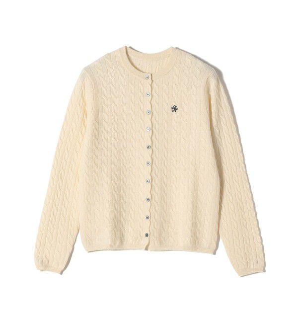 SHIPS for women「カシミヤ 細 ケーブル クルーネック カーディガン」|カーディガン|