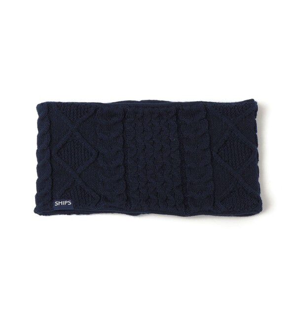 SHIPS KIDS「SHIPS KIDS:ジャカード&times;ケーブル リバーシブル ネックウォーマー」|その他|