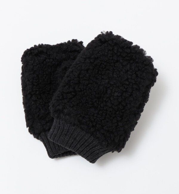 SHIPS Colors 「SHIPS Colors:ボア フィンガーレス グローブ」|手袋|ブラック