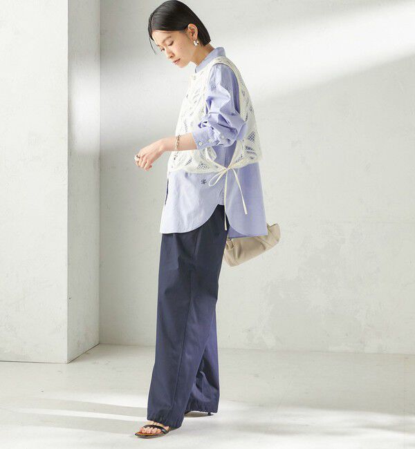 SHIPS for women「《予約》〈手洗い可能〉刺繍 スカラップ レース ノースリーブ プルオーバー」|ベスト・ジレ|