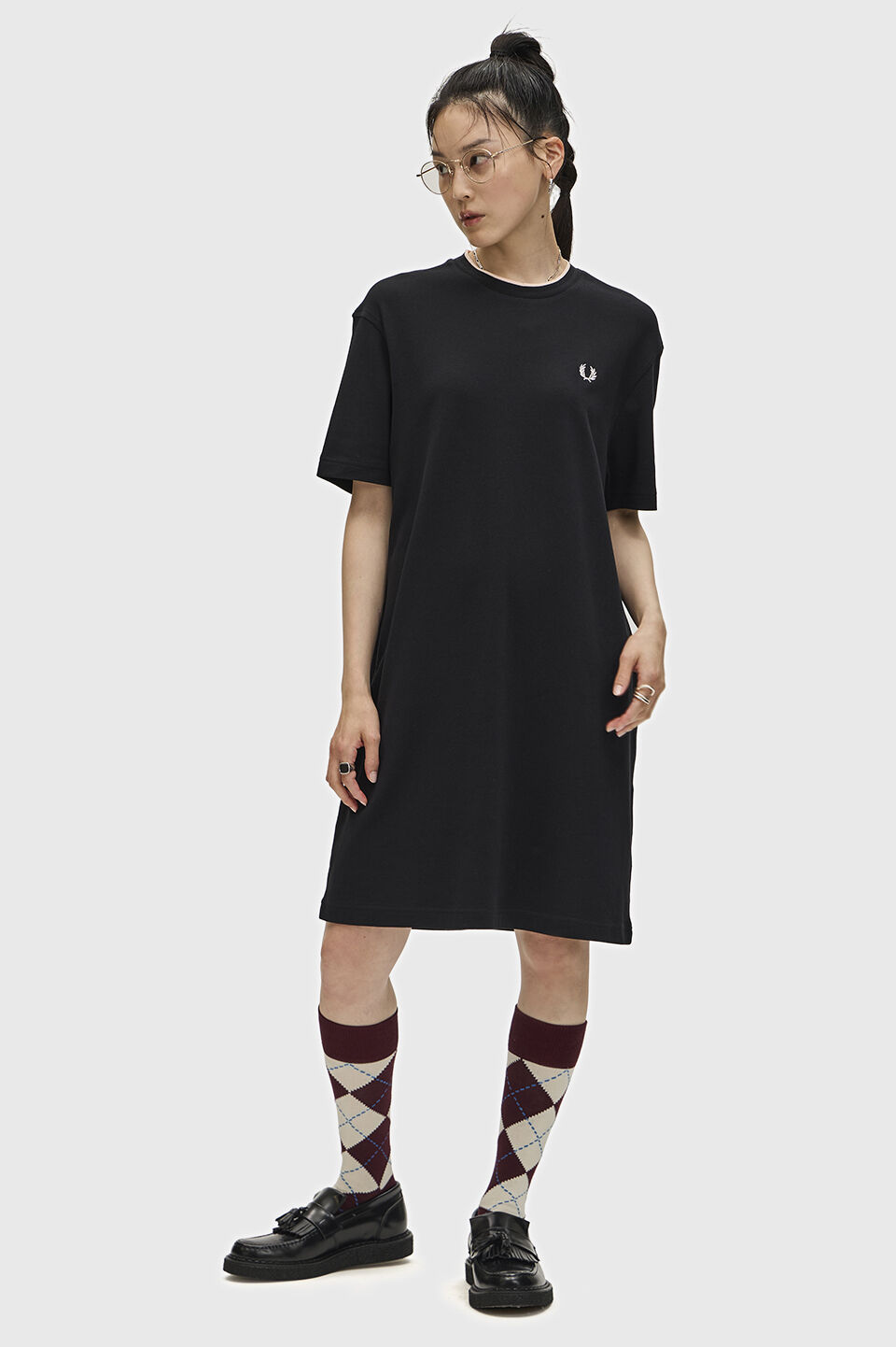 FRED PERRY 「Tipped Pique T-Shirt Dress」|ワンピース|BLACK