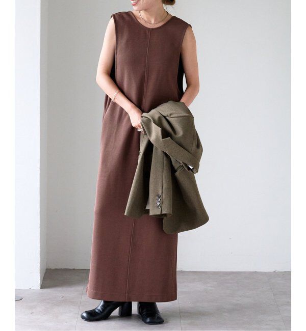 OUTDOOR PRODUCTS Usual Things「前後2WAY コットンWフェイスジャージージャンパースカート」|ワンピース|