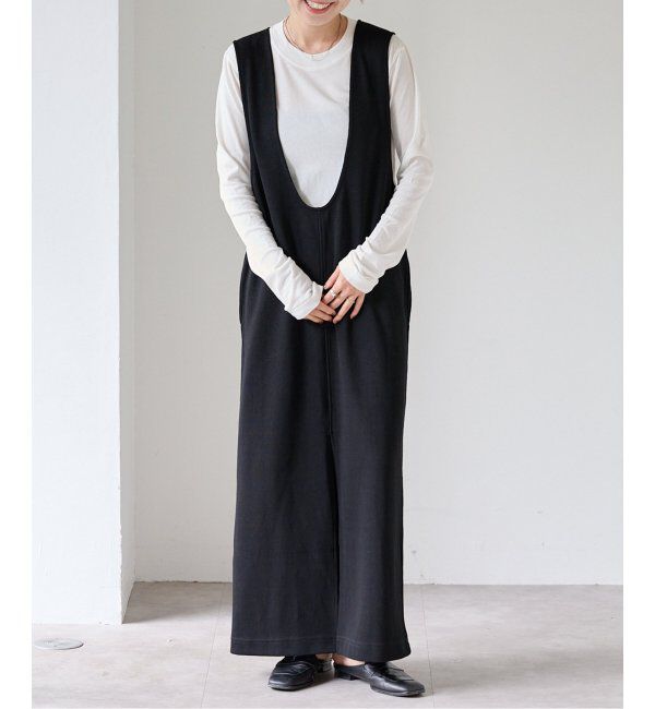 OUTDOOR PRODUCTS Usual Things「前後2WAY コットンWフェイスジャージージャンパースカート」|ワンピース|