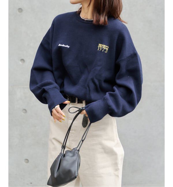 OUTDOOR PRODUCTS Usual Things「≪追加 予約≫ロゴシシュウスウェットライクニットプルオーバー」|ニット・セーター|