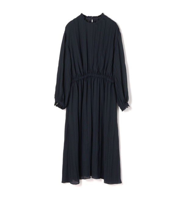 Ballsey「ランダムプリーツジョーゼット ウエストギャザーワンピース」|ワンピース|69 ネイビー
