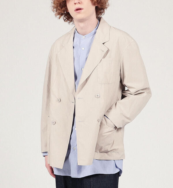 TOMORROWLAND MENS「スーピマコットンタイプライター 4Bダブルブレステッドジャケット」|テーラードジャケット|