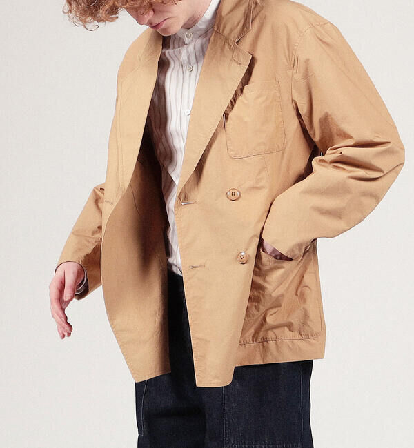 TOMORROWLAND MENS「スーピマコットンタイプライター 4Bダブルブレステッドジャケット」|テーラードジャケット|