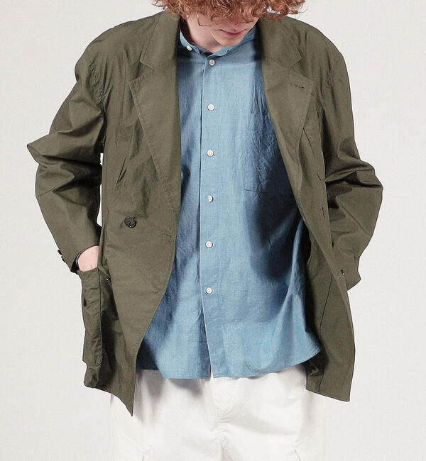 TOMORROWLAND MENS「スーピマコットンタイプライター 4Bダブルブレステッドジャケット」|テーラードジャケット|