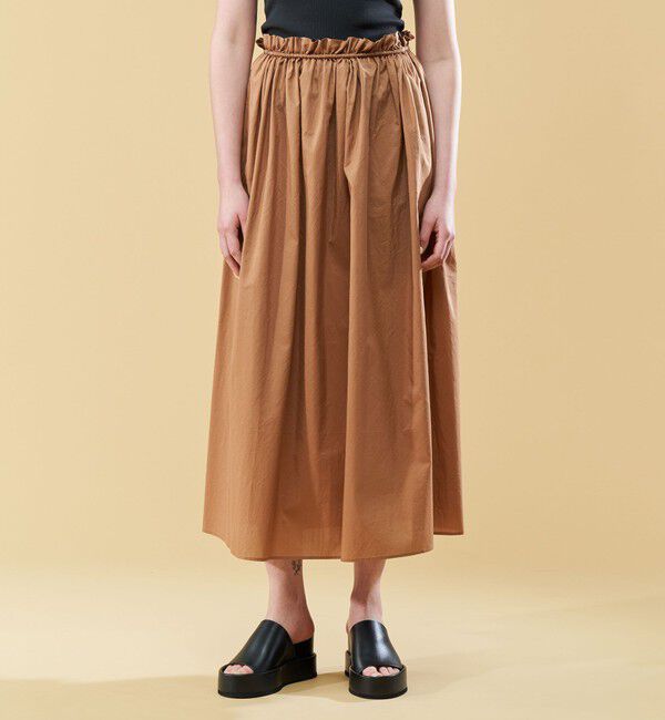 DES PRES「コットンシルクタイプライター ギャザースカート」|スカート|