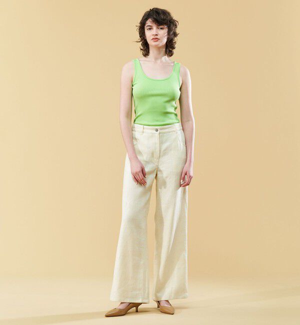 DES PRES「ウェットリネン ソフトフレアパンツ」|その他|