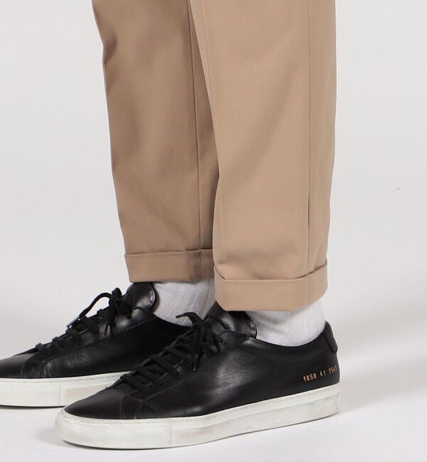 TOMORROWLAND MENS「ストレッチサテン スリムテーパードパンツ」|チノ|