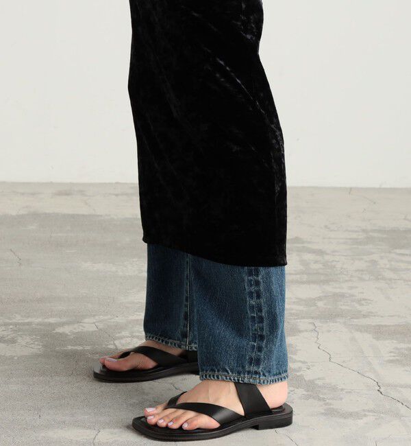 Edition「クラッシュベロアバックオープンワンピース」|ワンピース|