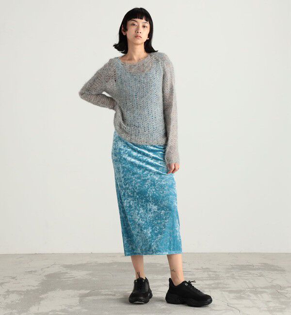 Edition「クラッシュベロアバックオープンワンピース」|ワンピース|