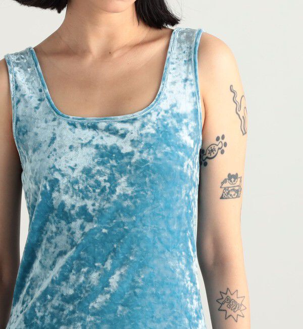 Edition「クラッシュベロアバックオープンワンピース」|ワンピース|