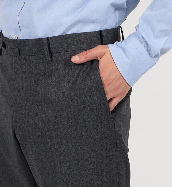 TOMORROWLAND MENS「ウールポリエステルギャバジン ノープリーツスリムスラックス」|スラックス|