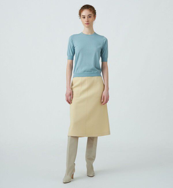 Ballsey「ニードルジャージー トラペーズスカート」|台形|