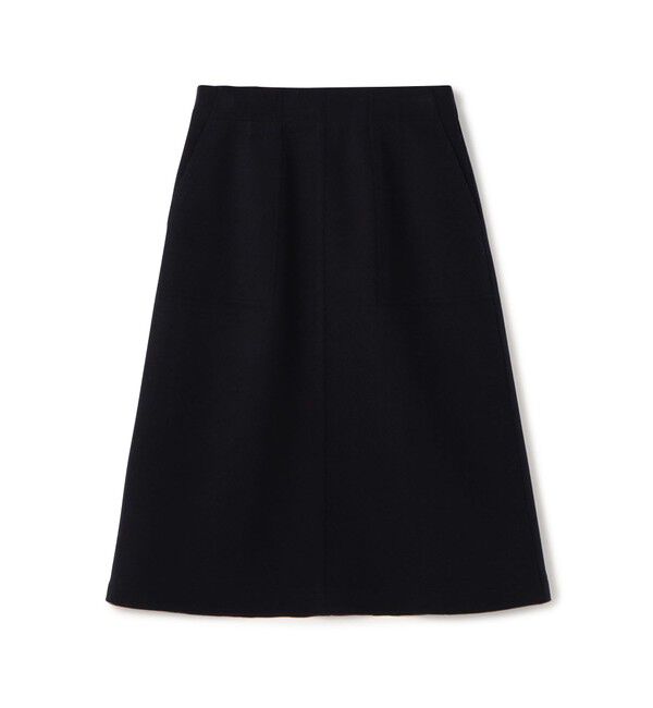 Ballsey「ニードルジャージー トラペーズスカート」|台形|69 ネイビー