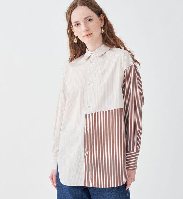 MACPHEE「パッチワークシャーティングシャツ」|シャツ・ブラウス|