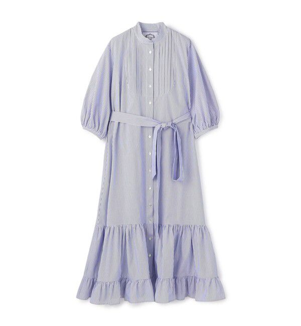 TOMORROWLAND BUYING WEAR「Evi Grintela Alma ストライプロングシャツワンピース」|ワンピース|64 ブルー系