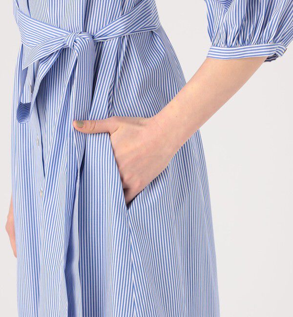 TOMORROWLAND BUYING WEAR「Evi Grintela Alma ストライプロングシャツワンピース」|ワンピース|