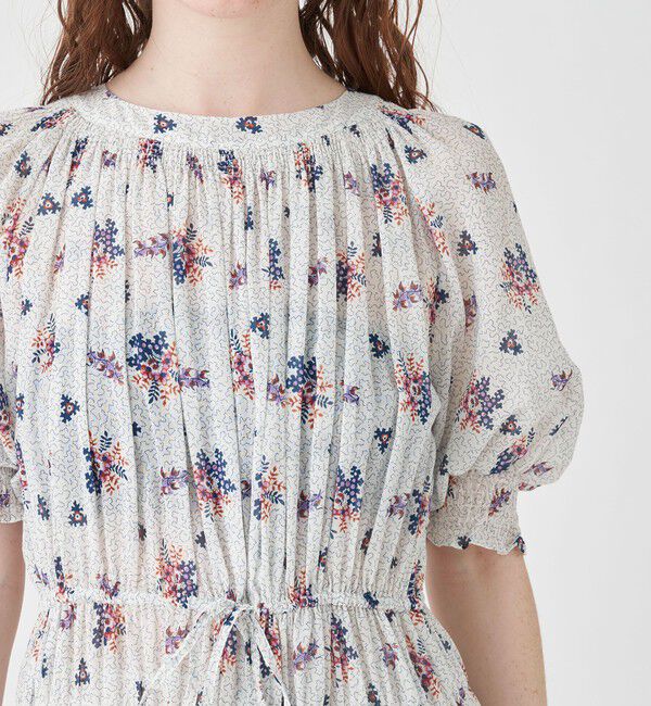 SOULEIADO「コットンジョーゼット シャーリングワンピース」|ワンピース|