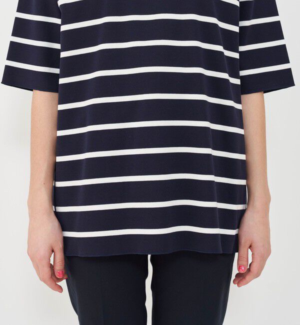 GALERIE VIE「クリアヤーンリブ ハーフスリーブプルオーバー」|Tシャツ・カットソー|