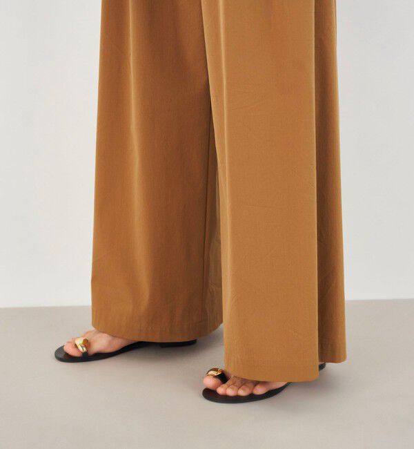 DES PRES「コットンストレッチポプリン フロントマルチタックパンツ」|スラックス|