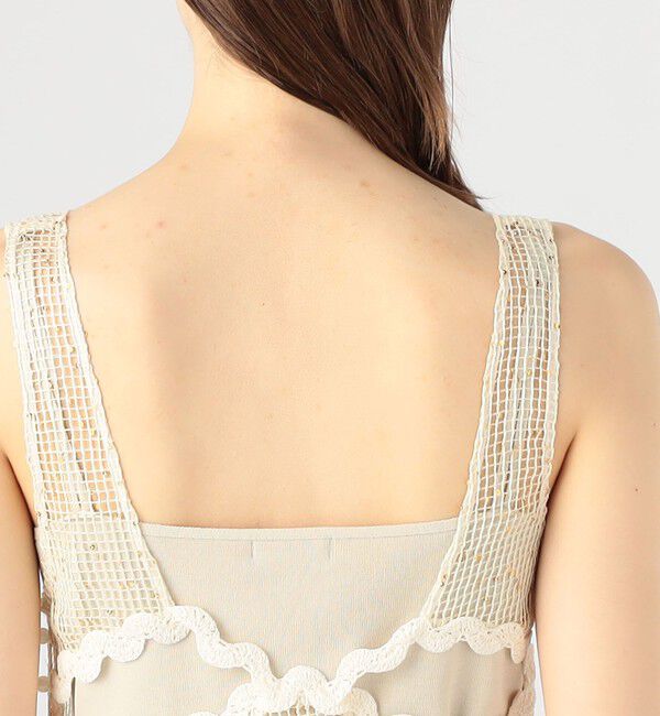 DES PRES「レーヨンポリエステルネット バックオープンワンピース」|ワンピース|