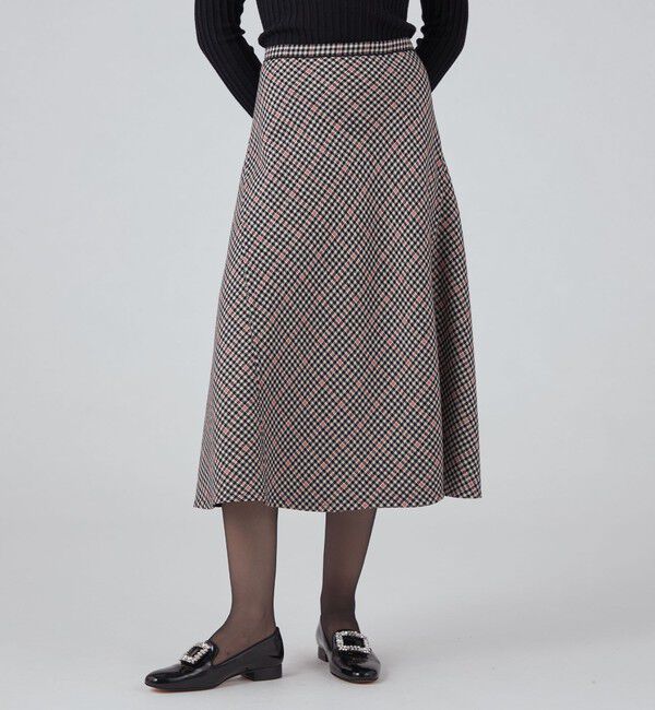 TOMORROWLAND collection「タッターギンガムリバー サークルスカート」|フレア|