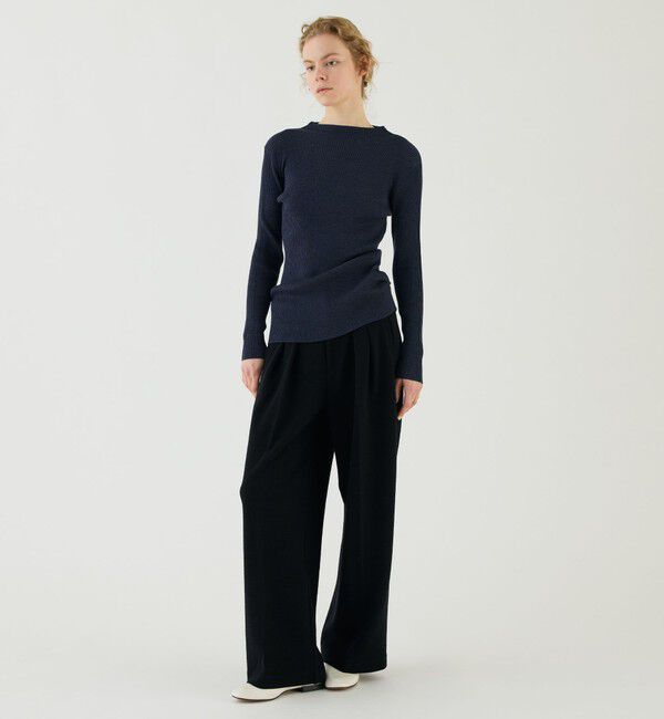 GALERIE VIE「プルミエールウールリブ ビルドネックプルオーバー」|ニット・セーター|