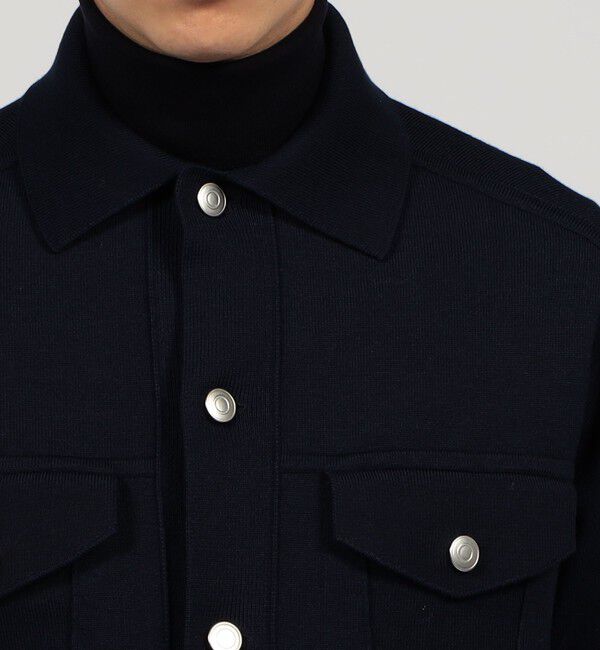 TOMORROWLAND MENS「TOMORROWLAND tricot ウールシルクミラノリブ ニットGジャン」|ニット・セーター|